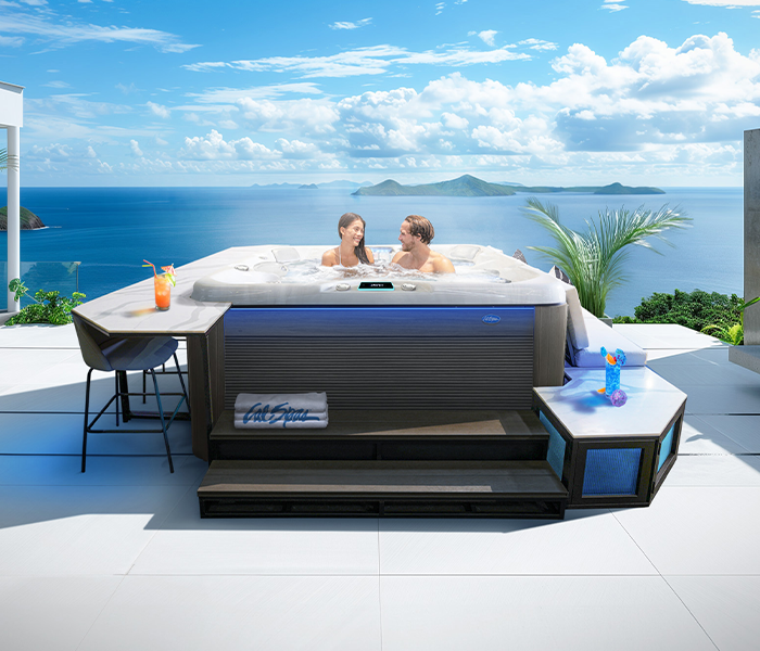 Calspas hot tub being used in a family setting - Passaic
